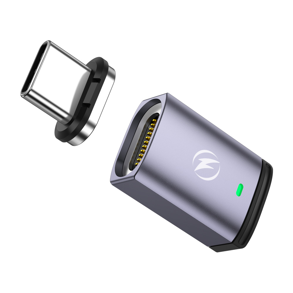 Magnetic USB C Adapter Support USB PD 100W Quick Charge, 480Mbp/s Data Transfer,Compatible for MacBook and Mostly USBC Devices: Default Title