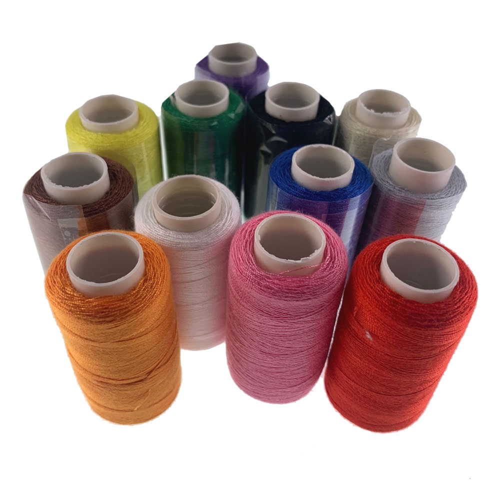 12 Spoelen Multi Kleur Polyester Draad Kleine Roll Van 402 Threads Geschikt Machine Naaigaren Voor Thuis Handwerken