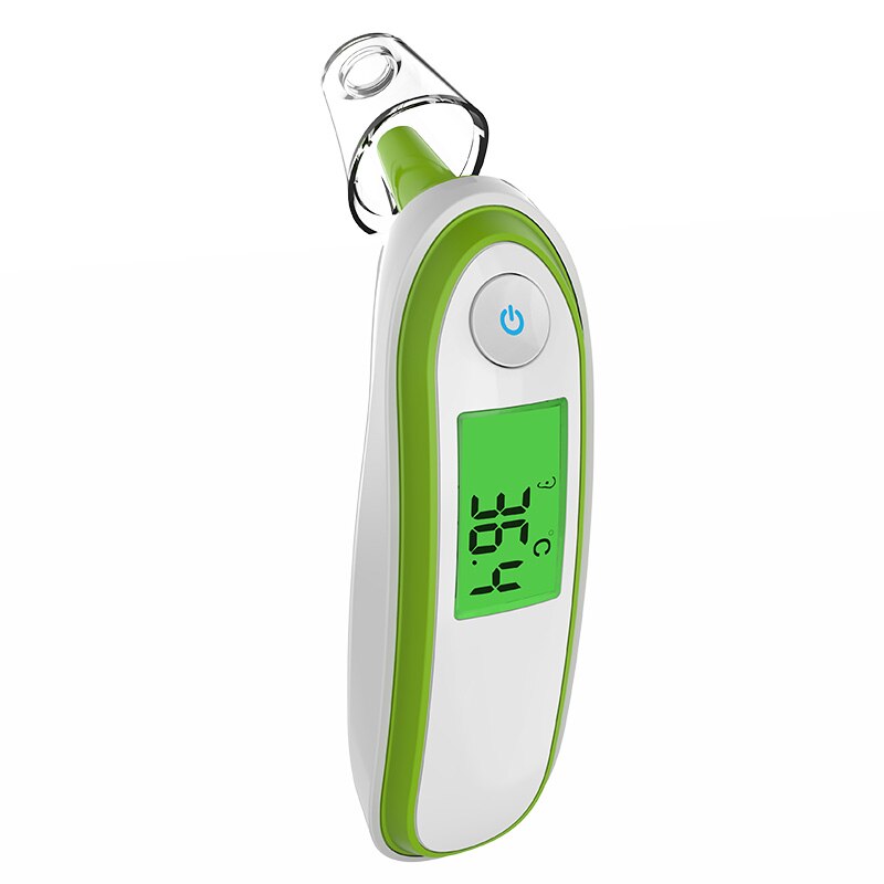 Boxym digital lcd baby termometer infrarød kropsmåling термометр pande øre kontaktfri krop baby børn termômetro: Grøn