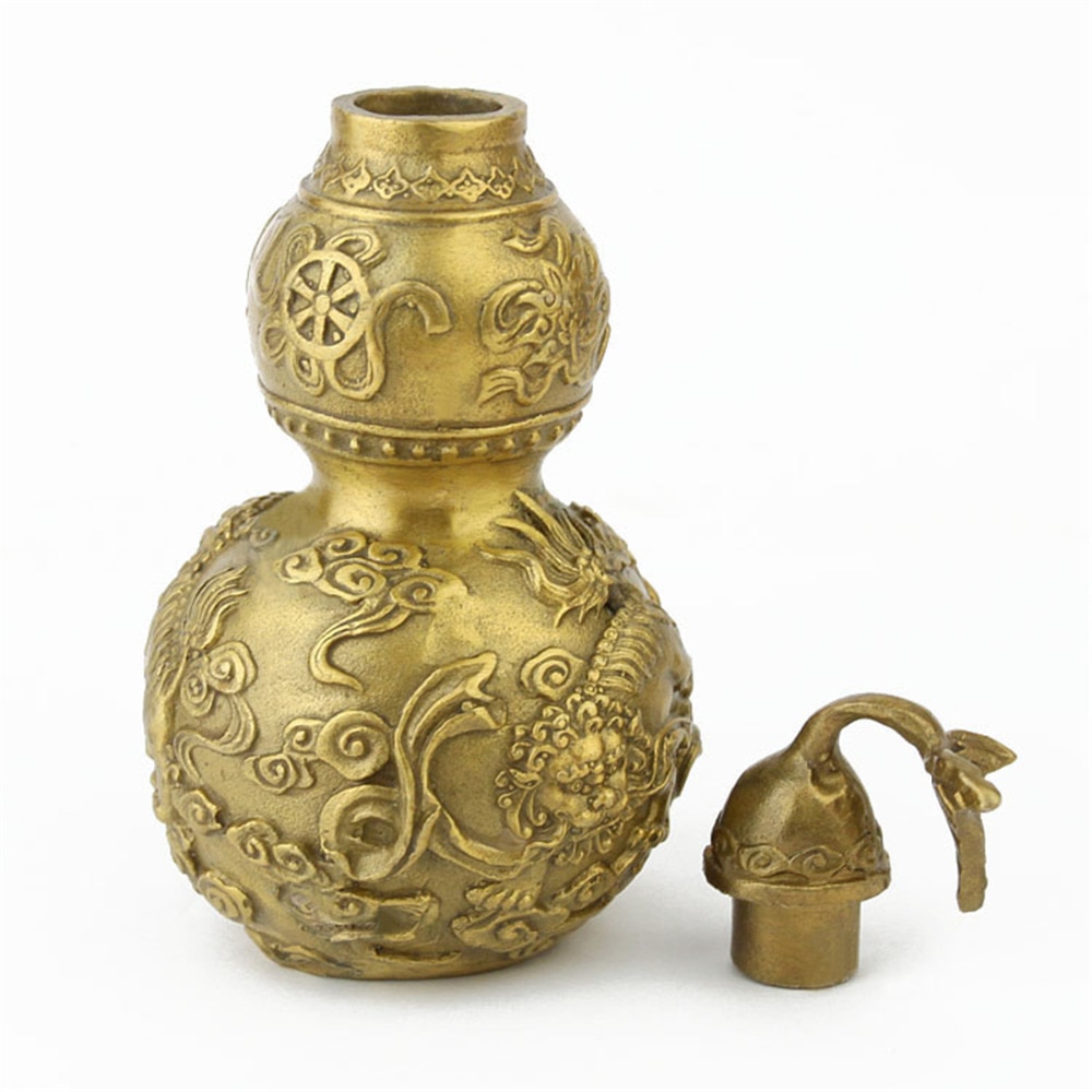 5 Inch Brass Feng Shui lion Wu Lou For Health Enhance Sculptures/WU LOU M4061