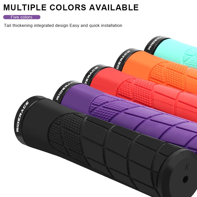 RIDERACE Mountainbike-Lenkergriffe, TPR-Gummi, ergonomischer MTB-Fahrradlenker, BMX-Lenkgriff, rutschfest, bequeme Lenkerenden
