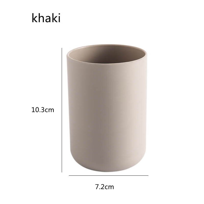 Mond Cup Huishoudelijke Drank Plastic Spoelen Cup Water Cup Borstel Cup Badkamer Accessoires: khaki