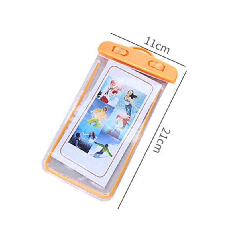 Summer Luminous Waterproof Pouch Swimming Gadget Beach Dry Bag Phone Case Cover Camping Skiing Holder For Cell Phone 3.5-6Inch