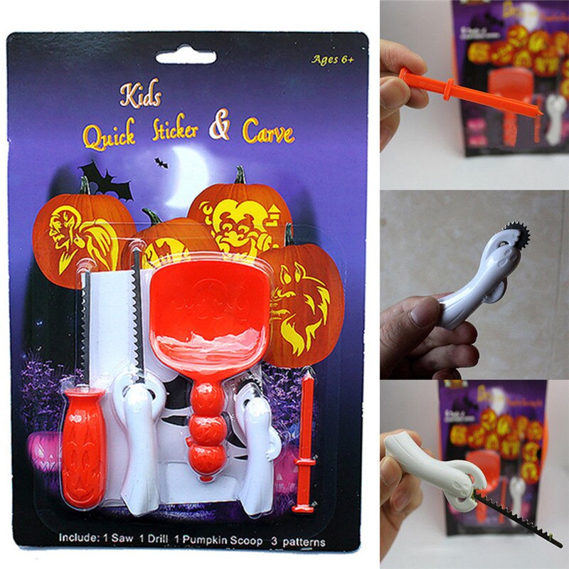 5 stk halloween gresskar utskjæringssett rustfritt stål kutter kjøkken frukt grønnsak kutter lampe stiklinger kjøkkenverktøy