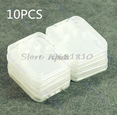 10Pcs Tf Micro Sd Sdhc-Geheugenkaart Plastic Case Wit Rental &