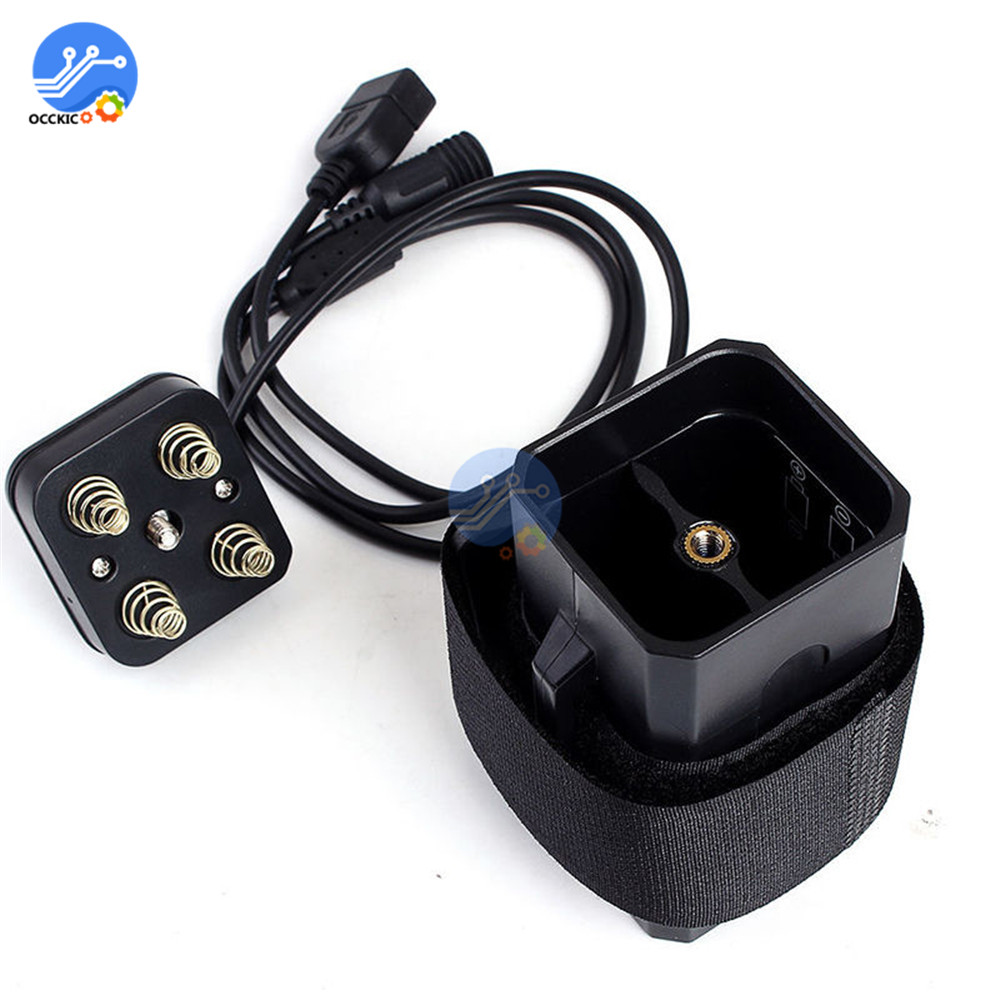 4/6x18650 Lithium Battery Pack Charger Box LED Indicator Waterproof Safety Cycling Battery Case Holder for Bike Light Headlamp: black