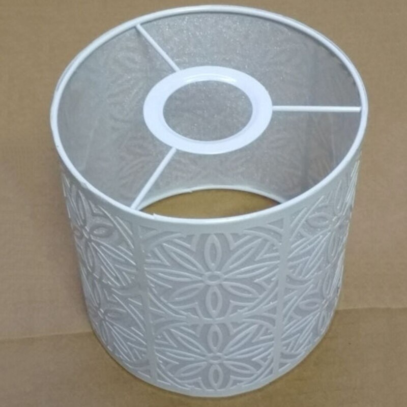 1pc 14*14cm järn + pvc lampskärm blommigt bord / tak taklampa skärm lampskärm lampskydd vit för hem restaurang kafé: 2