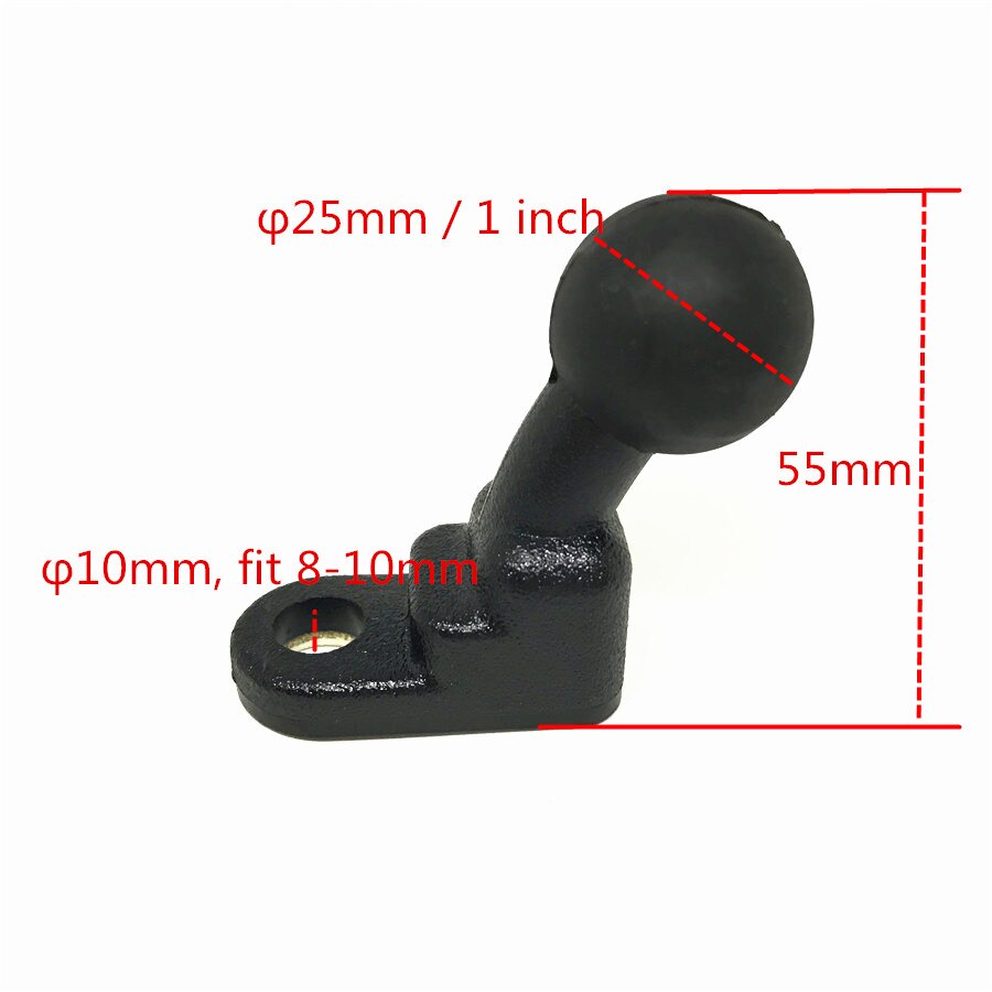 Jadkinsta Ball Head Black Phone GPS Holder Mount Motorcycle Base with 10mm Hole autocycle Stand for Gopro Xiaomi for iPhone: D