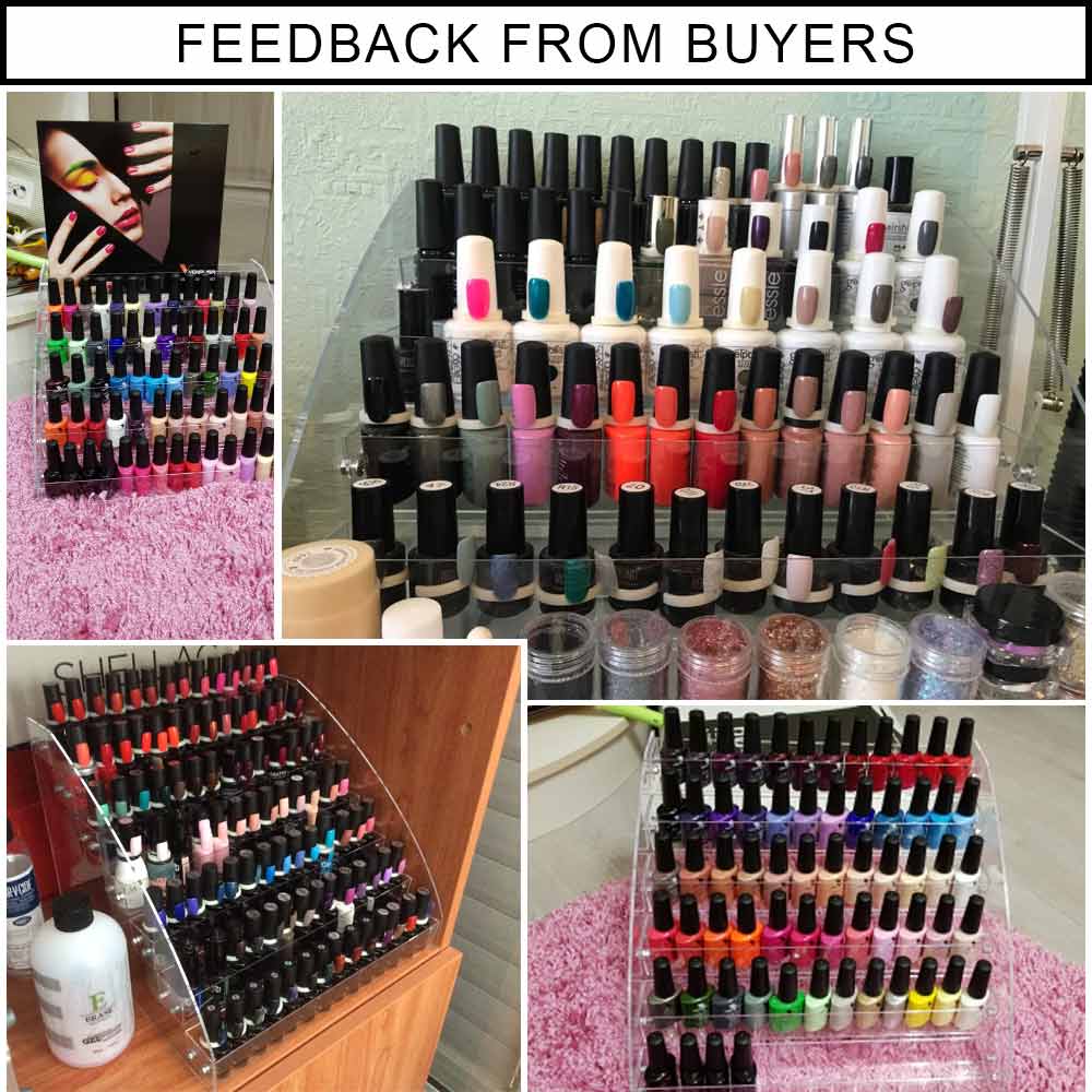 1-7 lags manicure stativ kosmetisk neglelak akryl rack nails art aftagelig opbevaring makeup organizer manicure værktøj display