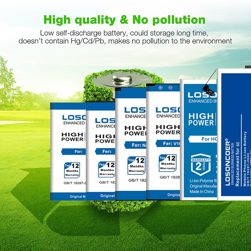 Losoncoer 3200 mah bv -5v bv5v bv 5v mobiltelefonbatterier til nokia 1 ta-1047 batteri+sporingsnummer