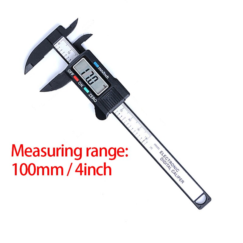 Digital Vernier Calipers 6 inch Electronic Vernier Caliper 100mm Calliper Micrometer Digital Ruler Measuring Tool 150mm 0.1mm: Black 100mm