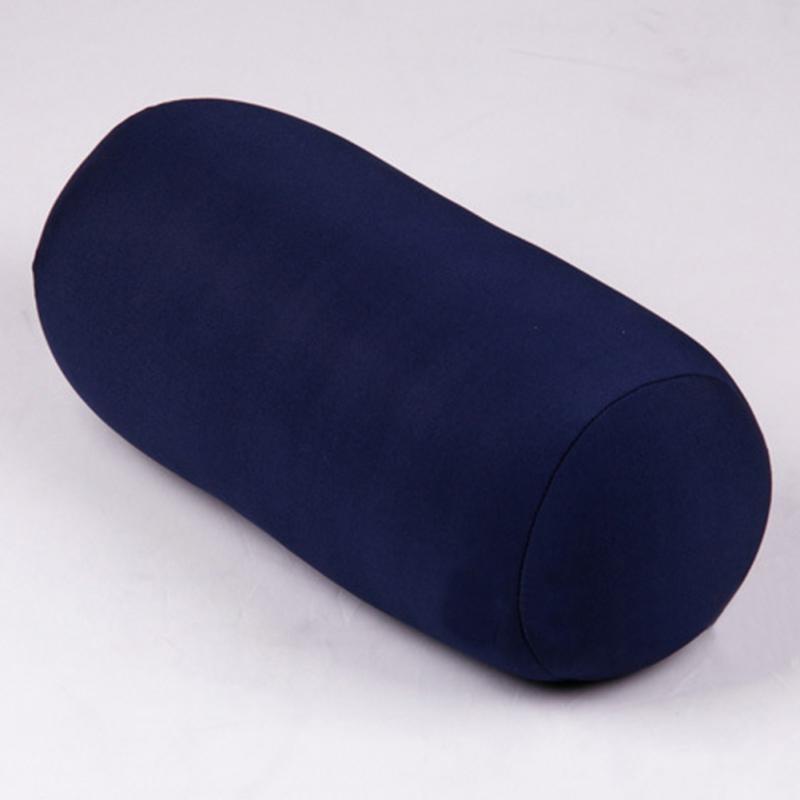 Almohada cilíndrica de 30cm x 16cm, Micro cojín trasero, con cabezal de almohada, Mini microcuentas, de viaje, para decoración de cama