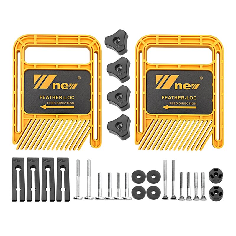 Multi-Purpose Feather Loc Board Set Woodworking Engraving Machine Double Featherboards Miter Gauge Slot