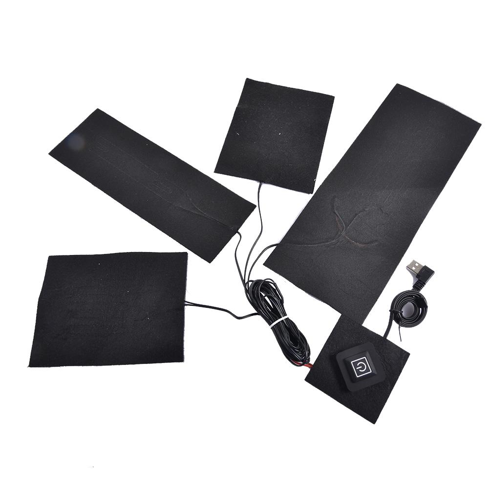 4 In 1 USB Electric Heating Pads Vest Clothes Heater Warmer Portable Clothes Heating Piece Vest Underwear Heating Warm Cloth