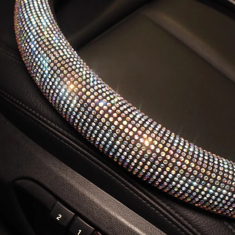 All Season Bling Steering Wheel Cover Protector Anti-slip Universal Size Fit 15inch /38cm Diameter