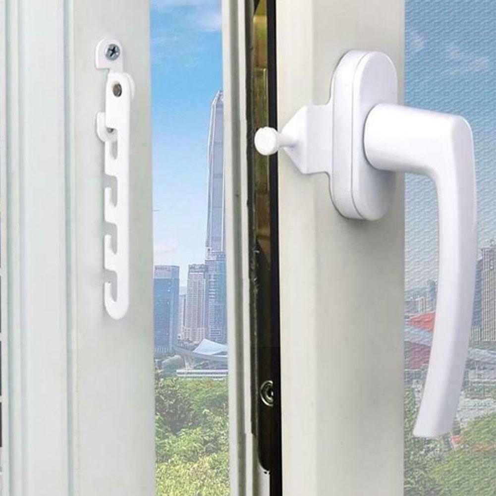 Adjustable Window Limiter Latch Wind Brace Stay Position Window Protector Casement Stopper Sash Lock Blocking Safety Baby K U7T1