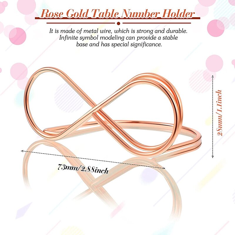 20Pcs Table Number Holder Stands Place Card Holder Bow Shape Table Number Holder Metal Place Card Holders