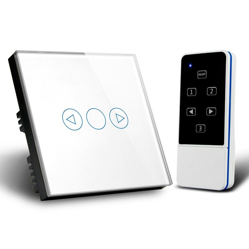 300w Dimmer switch remote control scree touch wall switch for led light and dimming halogen lampAC110-240V: white