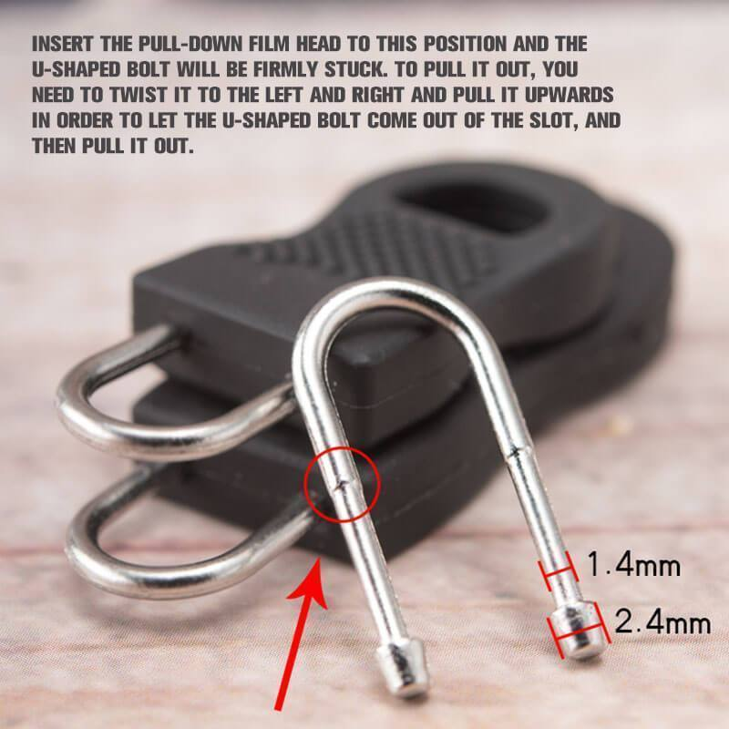 Universal Detachable Zipper Puller Set Elastic for Dress Sweater Pin buckle Leather Bel Sliding Teeth Rescue Sewing Z