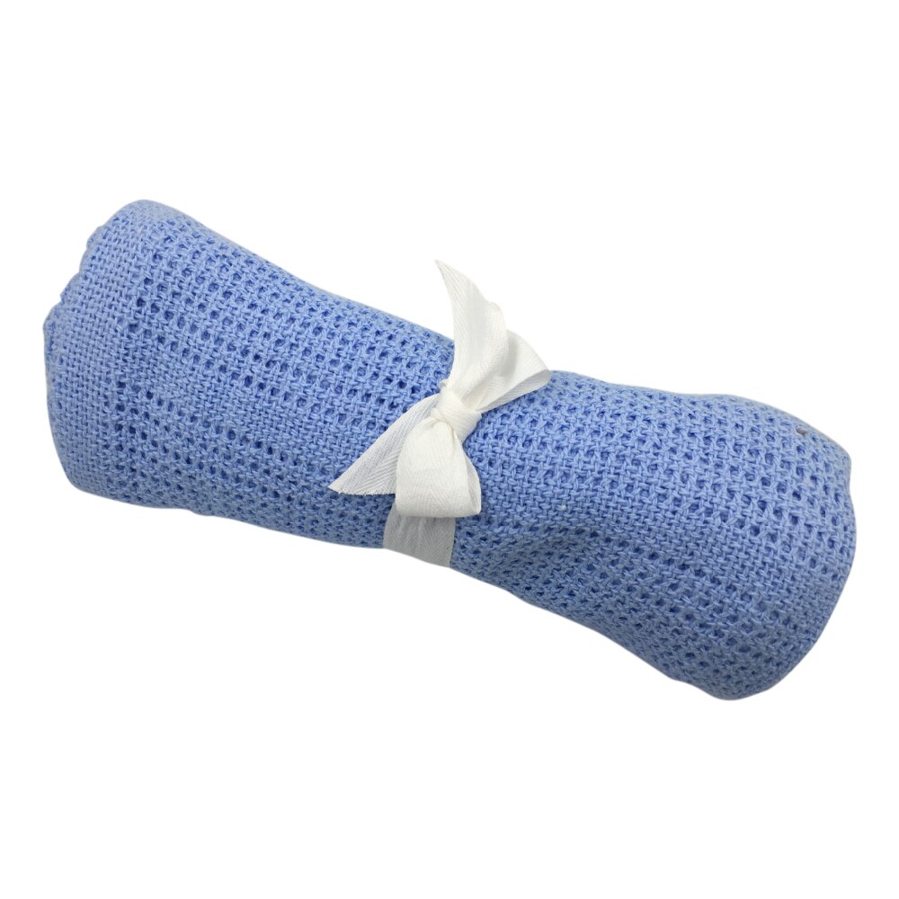 1/2/5pcs Cotton Crochet Newborn Baby Blankets Cellular Blanket Summer Candy Color Casual Sleeping Bed Supplies Hole Wrap: Gray / 2pcs