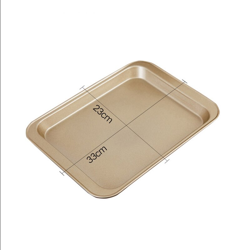 Rechthoekige Non-stick Brood Cake Bakvormen Lade Bakplaat Oven Rechthoekige Zwarte Bakplaat Diy Bakken Anti-aanbak Bakvormen Tray: Golden large