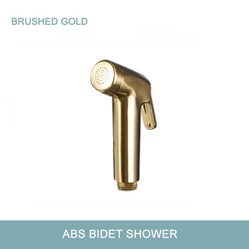 Pulvérisateur de Bidet mural pour toilettes, salle de bain en ABS, ensemble de pulvérisation à main, Douche autonettoyante, pomme de Douche avec tuyau: Gold Bidet only