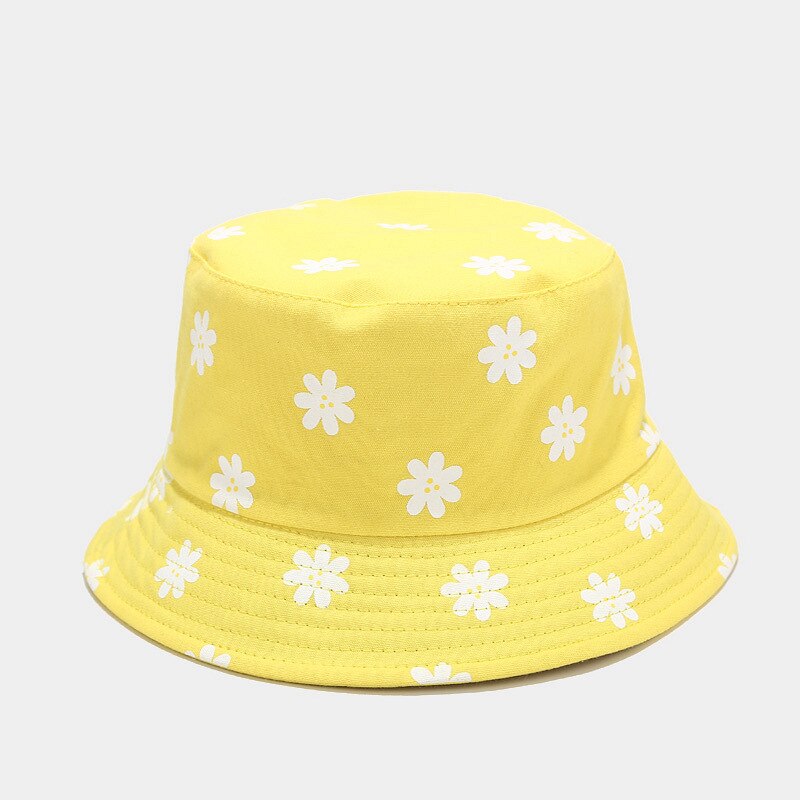 Bucket Hat - Blumenmuster - Sonnenschutz - Baumwolle - Damen Sonnenhut: A