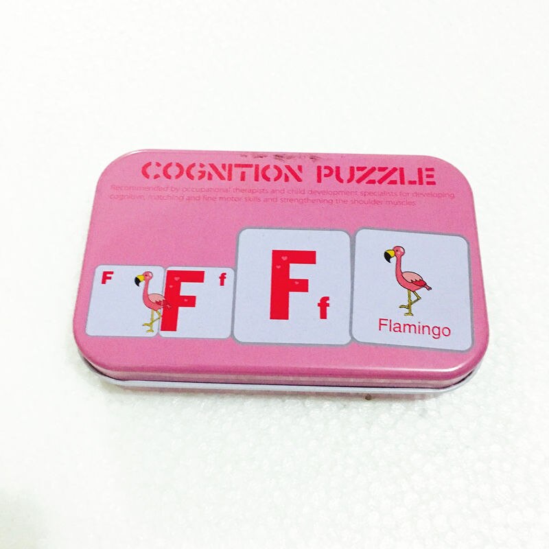 3D Puzzles Pädagogisches Spielzeug Für Kinder Eisen Box Set Fahrzeug/Tier/Obst Puzzles Alphabet Erkenntnis TPuzzle Zählen sticks: Alphabet 02