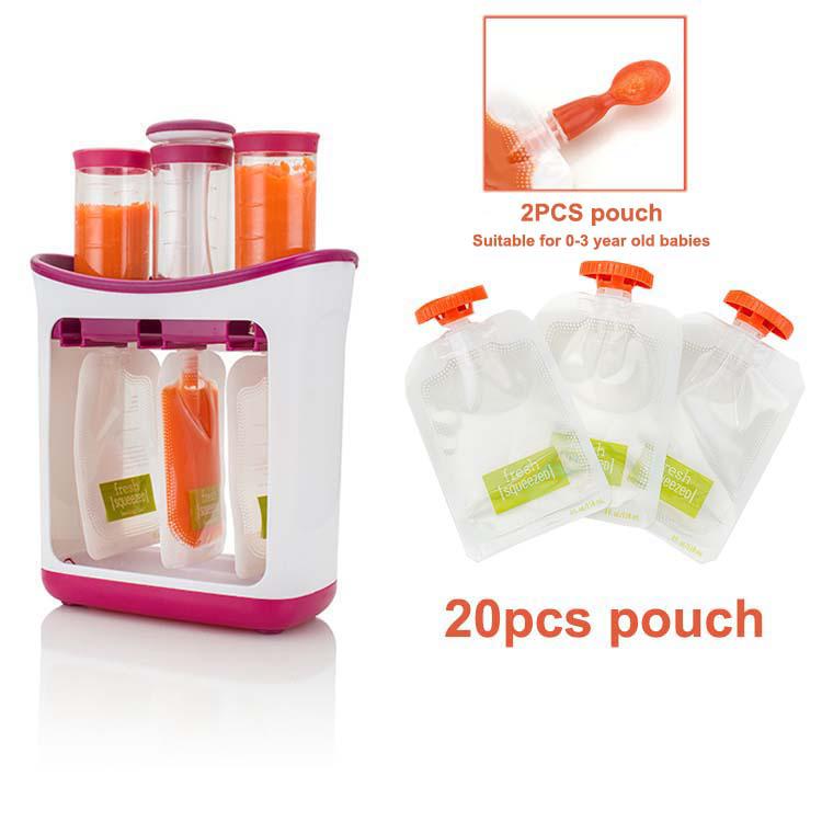 Babymad maker økologisk mad kværn til nyfødte frisk frugt juice beholdere opbevaring baby silikone børn isoleringsposer: Mak 20 p 2