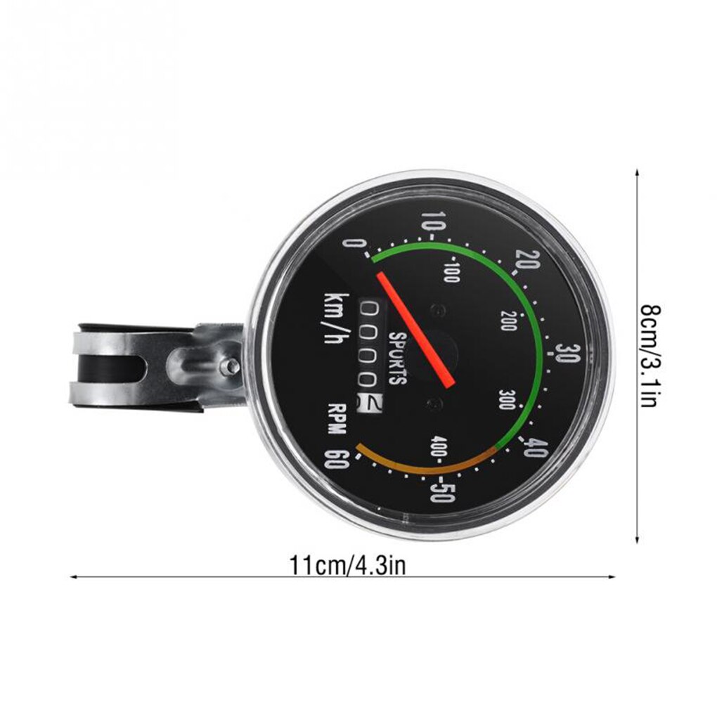Cykelcomputer mekanisk klassisk retro cykel kilometertæller stopur cykel kablet speedometer cykel tilbehør