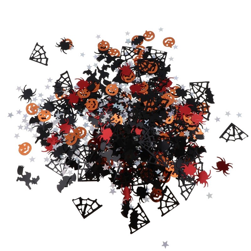 15g Spooky Halloween Confetti Pumpkin Spider Web Witch Bats Throw Confetti Sprinkle Home Festival Party Table Decoration