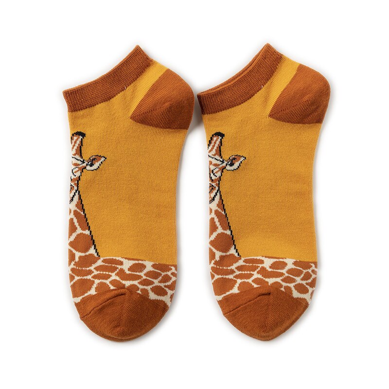 Hip hop trend sjove kvinder mænds korte sokker farverige personlighed tegneserie frugt dyr mønster skateboard sokker: 8