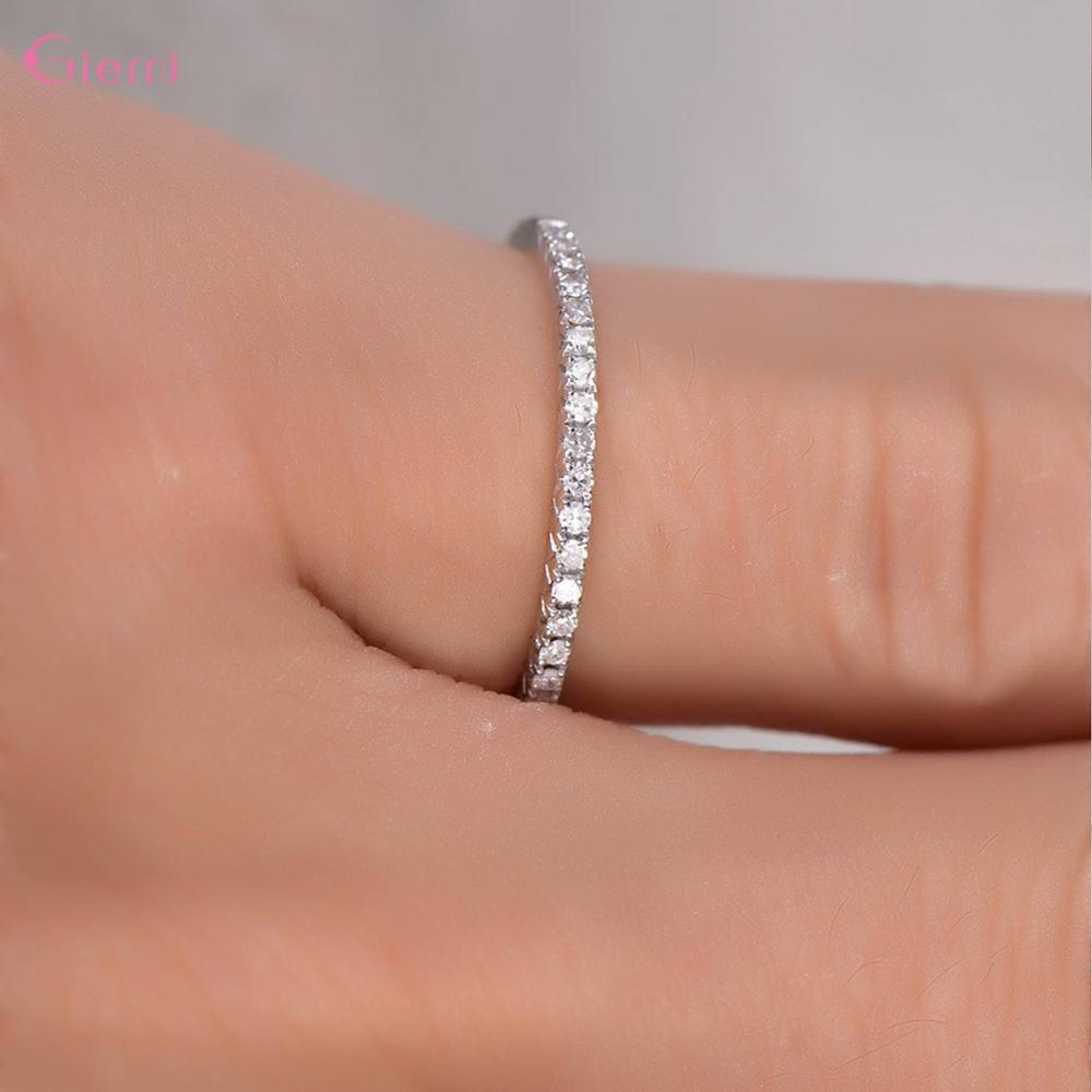 Big Discount Genuine 925 Sterling Silver Wedding Rings For Women Girls Women Birthday Jewelry Accessory