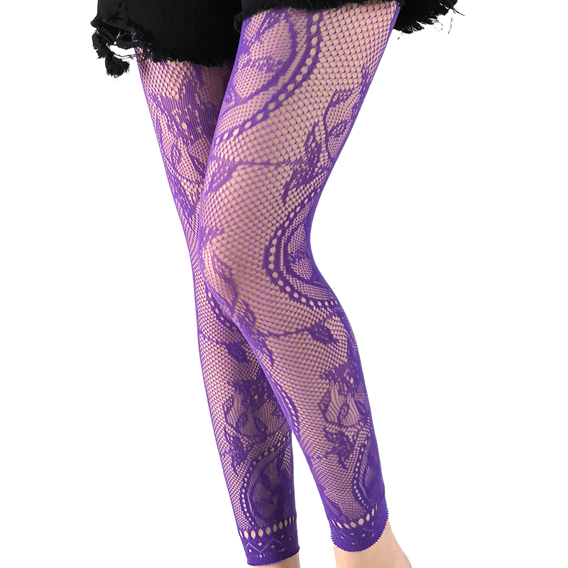 Collant senza piedi a rete a vita alta con fantasia stile retrò colorato da donna Calze leggings per ragazze per 40–75 kg, 150–170 cm: Oro