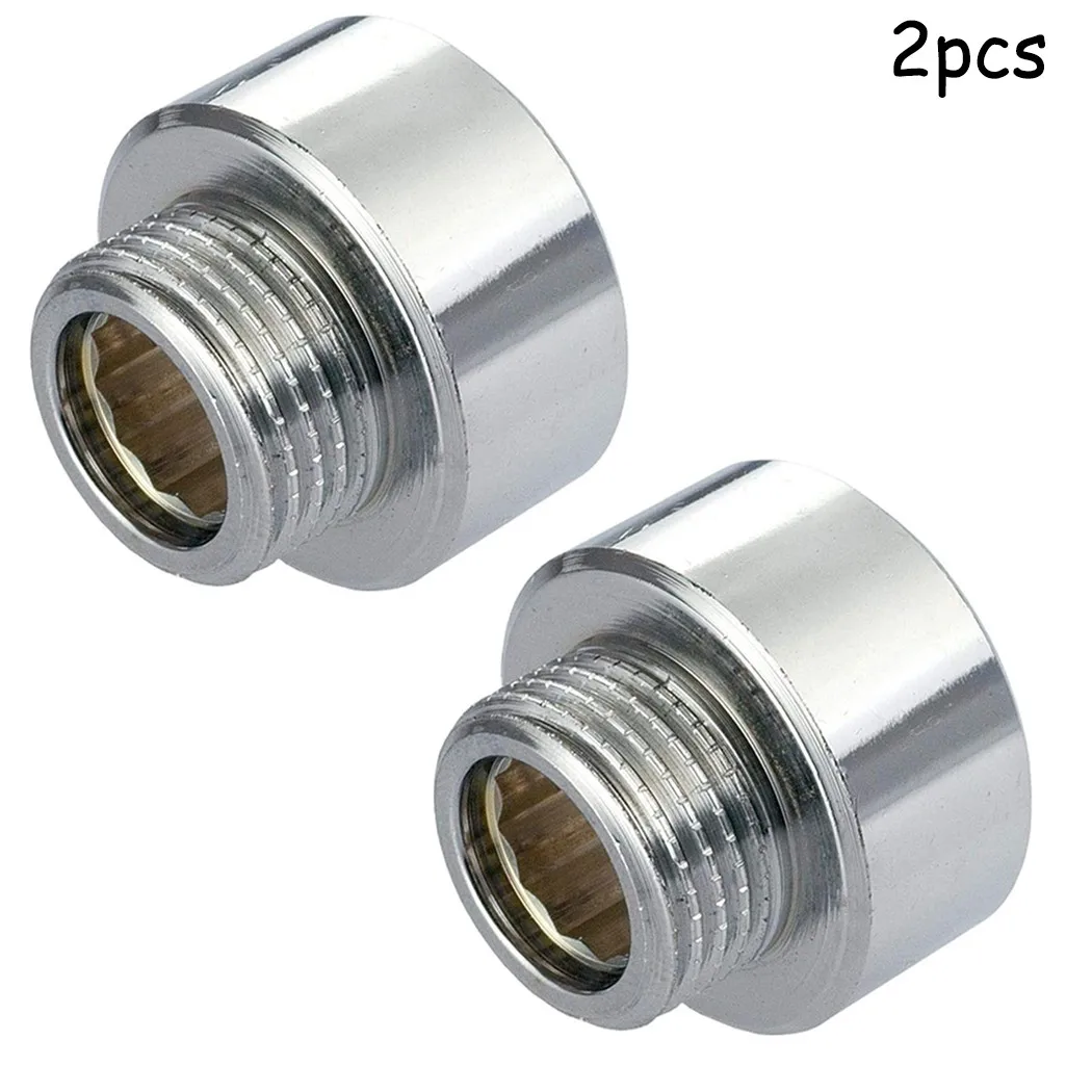 Adaptateur de Tuyau de Douche/Pommeau, Raccords en Cuivre pour Robinets de Douche, Réparation de Tuyau Chromé, 3/4 "Femelle à 1/2" Mâle: YELLOW