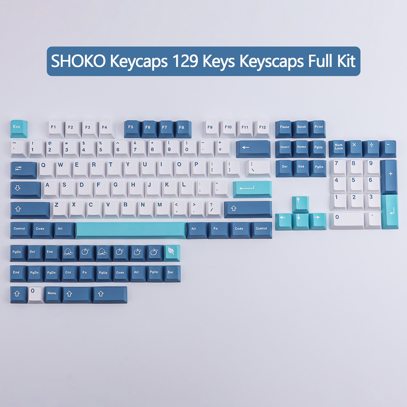 PBT Keycaps Cherry Profile DYE Subbed Keycap For Mechanical Keyboard GMK SHOKO Keycap With Custom Caps ANSI Layout 129 keys