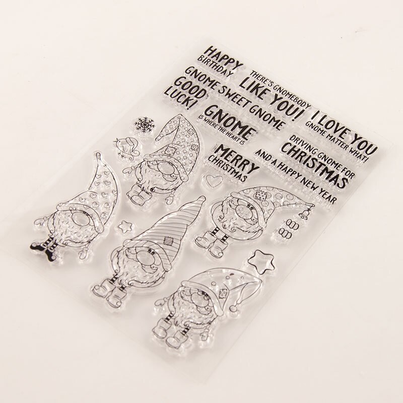 Christmas Stamp Happy Birthday Christmas Year Clear Acrylic Stamps Transparent Rubber Seal Stamp for Scrapbooking Card