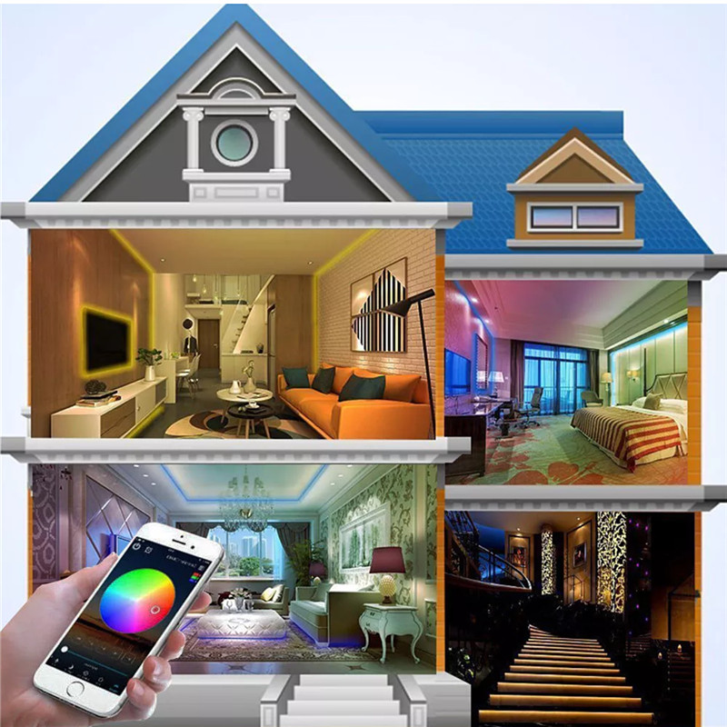 Led bluetooth wifi rgb pixel controller mini  dc12v med 24 nyckel  ir 21 nyckel rf fjärrkontroll för smd 5050 rgb rgbw  ws2812 led strip