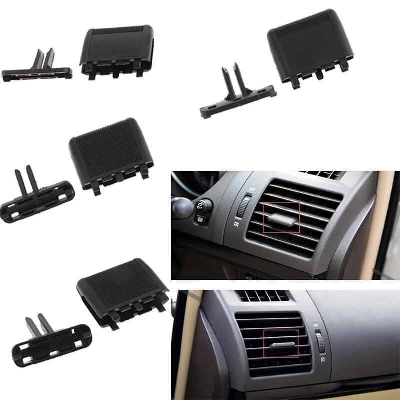 4 Uds coche salida de aire de grifo Clip Kit de reparación de aire acondicionado Ventilación para Toyota Prado