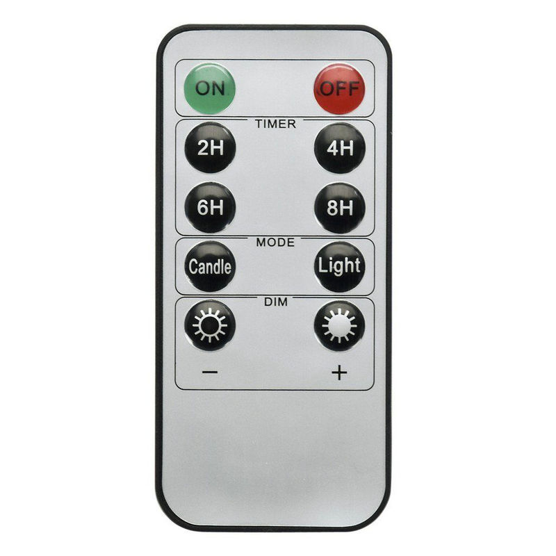 Pack of 4 Remote controlled LED Candle Flickering 3D Flame Plastic Pillar Candles lamp Church Home Bar Decor Dia.5CM-Warm White