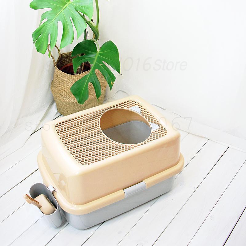 Fully Enclosed Cat Sand Basin Anti-splash Mesh Screen Super Large Cat Top Semi-enclosed Toilet Deodorizing Cat Sand Basin: Model6