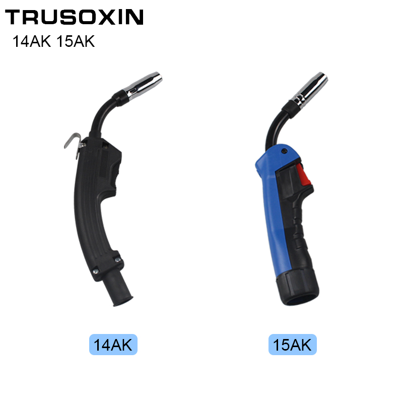 CO2 Mig Mag Welding Torch Air Cooled MB 1PCS 15AK 14AK Swan Neck Contact Tip Holder Gas Nozzle Solenoid Valve