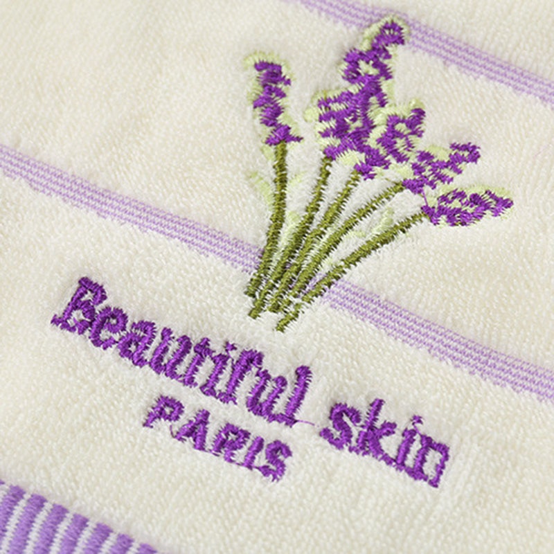 34*75cm Stickerei Romantische Lavendel Handtücher Baumwolle Strand Handtuch Waschlappen Für die pool Servietten Küche Handtuch Toalha De banho