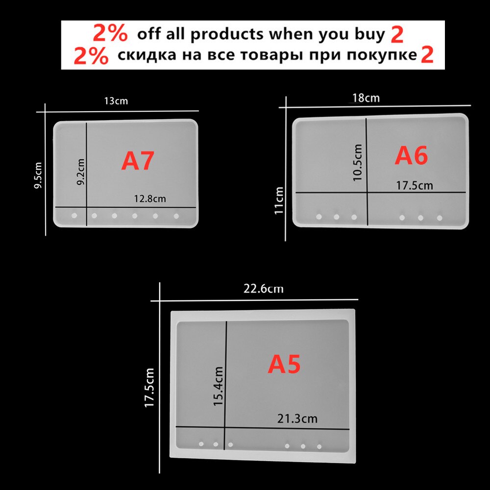 1Pc A5 A6 A7 okładka notesu silikonowe formy do biżuterii forma żywiczna narzędzia rękodzieło DIY zestaw przezroczysta żywica epoksydowa formy żywiczne akcesoria