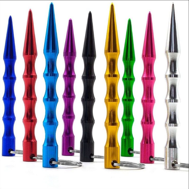 Hand-held Aluminum Keychain Tool Sturdy Key Chain Tools for Key Hanging Parcels Carrying 6pc/lot （Random Color）