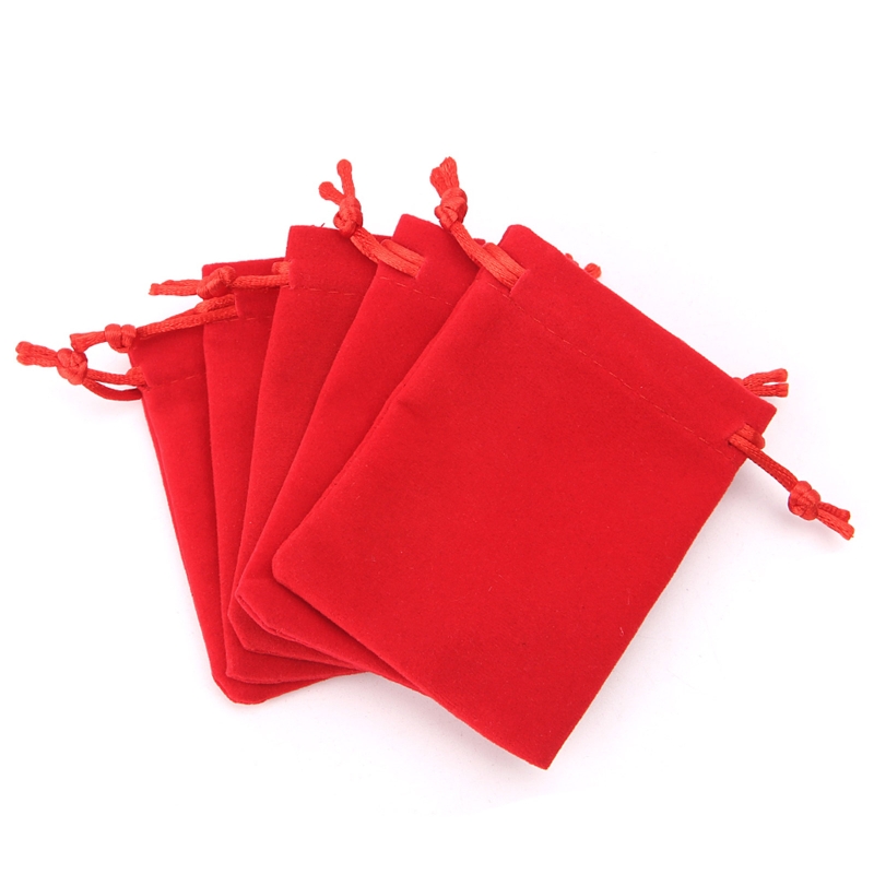 5 sztuk RPG worek kości aksamitna, zamykana na sznurek torby karty do tarota ozdoba do torby 10*12cm wysokiej jakości torba flanelowa prezent torba Drop Shipping: 13X18cm Red