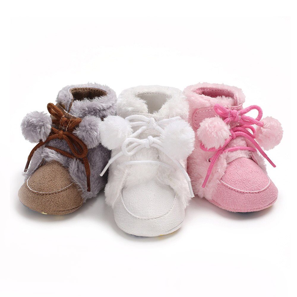 Nuovo Appena nato Del bambino Delle Ragazze Dei Ragazzi Molli Suola Scarpe Inverno Caldo Stivali anti-scontrino Scarpe Da Ginnastica 0-12M Stivali