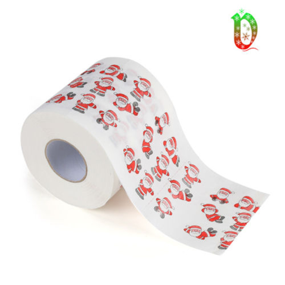2 Layers Christmas Tree Pattern Toilet Roll Paper Total length 30m Toilet paper For Home Bathroom Table Decoration Supplies: C