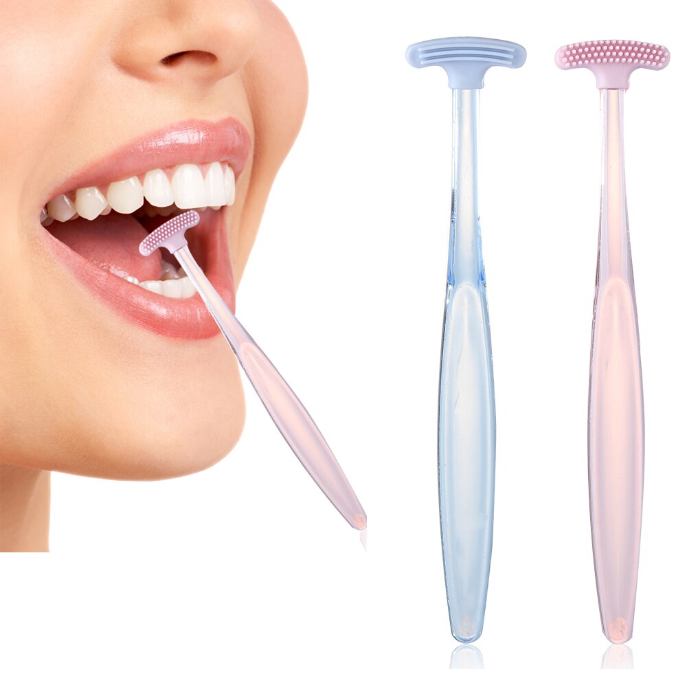 Unisex Silicone Tongue Scraper Double Sided Tongue Cleaning Oral Hygiene tool Bad Breath Health Care Tool Food Grade Material