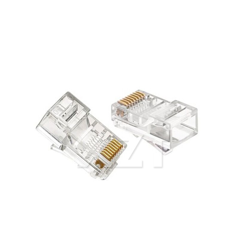 50 Stks/partij 8P8C RJ45 RJ-45 Ethernet Kabels Module Plug Network Connector Voor Utp Cat5 Cat5e Netwerk Kabel Crystal Connectors